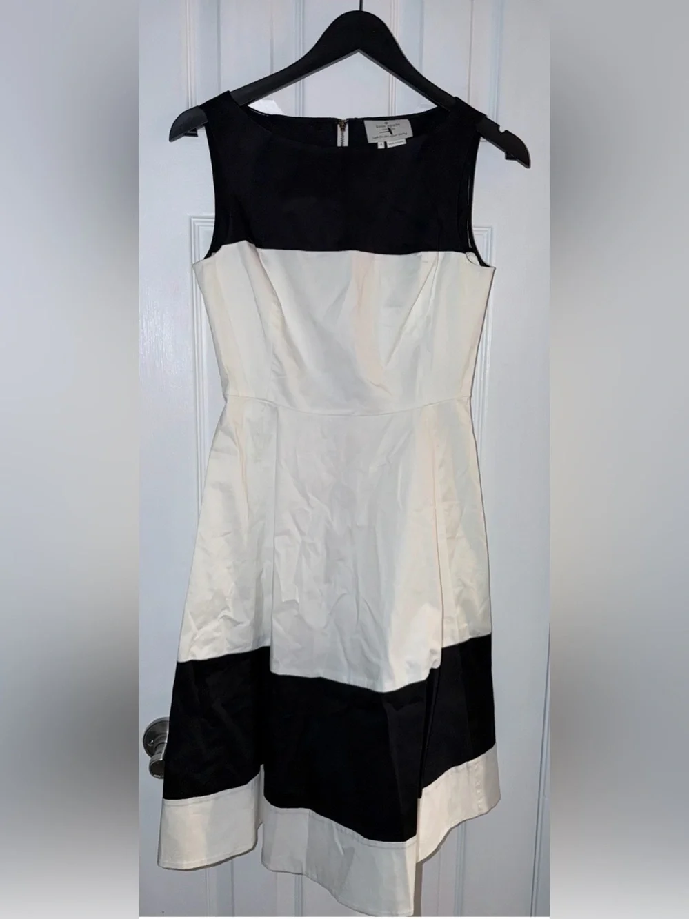 Classic Black & White Fit-and-Flare Dress